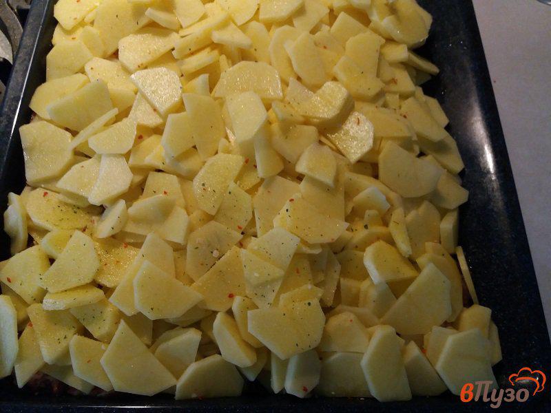 Фото приготовление рецепта: Мясо  по-орловски с картофелем шаг №6