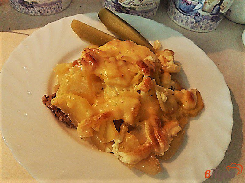 Фото приготовление рецепта: Мясо  по-орловски с картофелем шаг №13