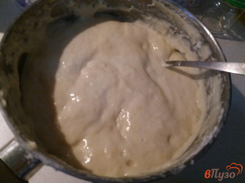 Фото приготовление рецепта: Оладушки на кефире с шоколадом шаг №5