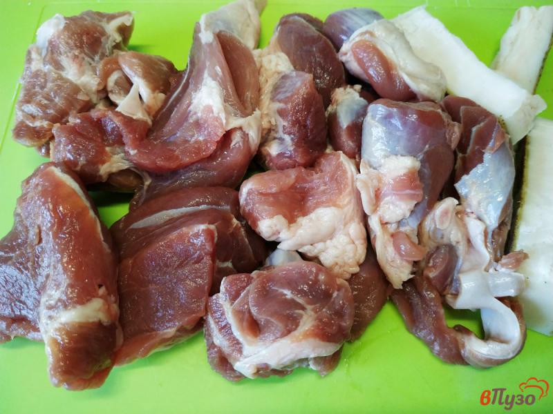 Фото приготовление рецепта: Свиные котлеты с салом и чесноком впрок шаг №1