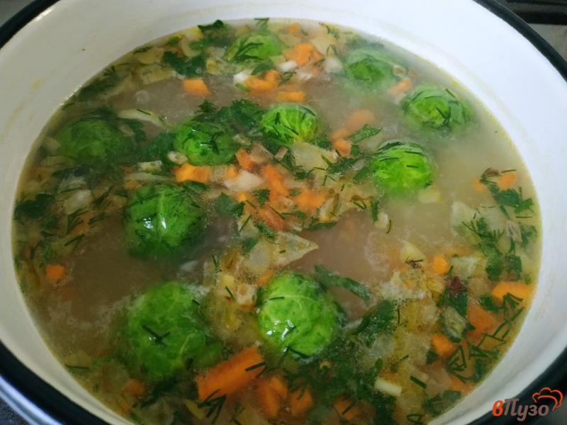 Фото приготовление рецепта: Овощной суп с брюссельской капустой шаг №7