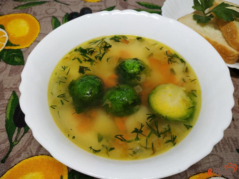 Фото приготовление рецепта: Овощной суп с брюссельской капустой шаг №8