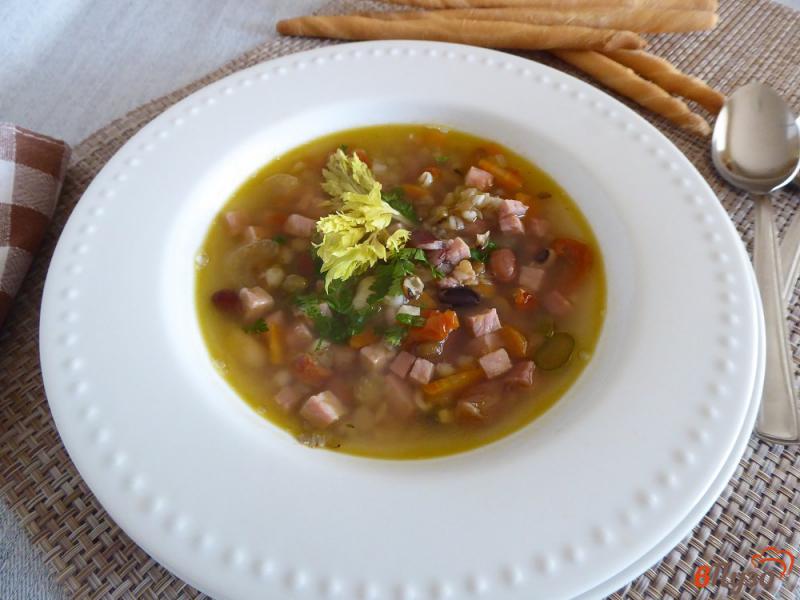 Фото приготовление рецепта: Суп из бобовых по-итальянски шаг №8