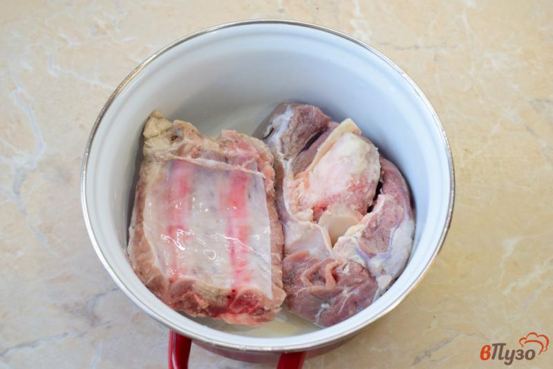 Фото приготовление рецепта: Картофельный суп из свинины и телятины шаг №1