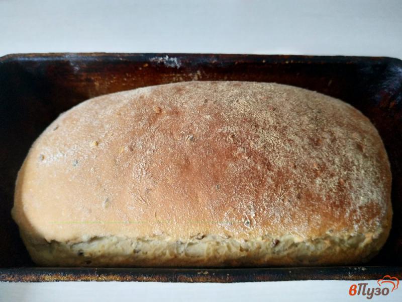 Фото приготовление рецепта: Хлеб с семенами льна и кунжутом шаг №7