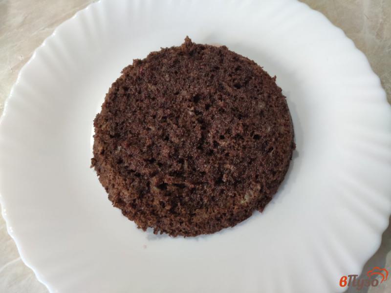 Фото приготовление рецепта: Шоколадный тортик с творожным кремом в микроволновке шаг №10