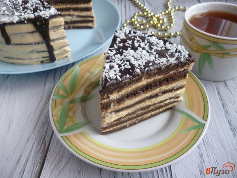 Фото приготовление рецепта: Шоколадный торт на сковороде шаг №12