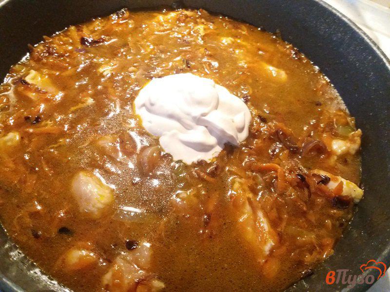 Фото приготовление рецепта: Куриное филе в сметано-соевом соусе шаг №8
