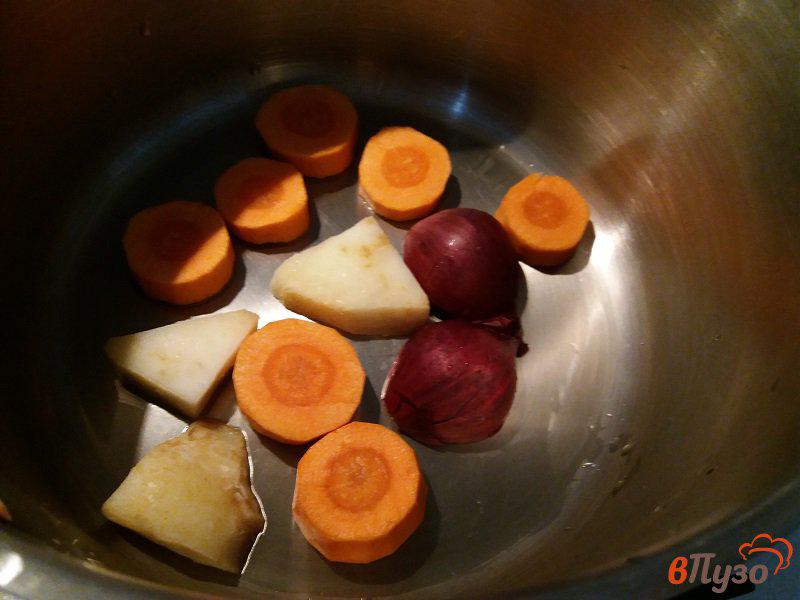 Фото приготовление рецепта: Томатный суп на бульоне из нежирной свинины шаг №1
