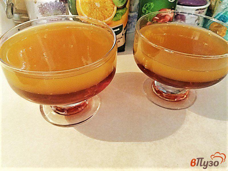 Фото приготовление рецепта: Двухслойное желе из фруктового сока шаг №7