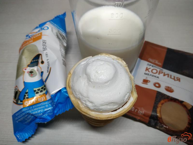 Фото приготовление рецепта: Молочный коктейль с мороженым и корицей шаг №1