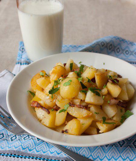 фото рецепта: Жареный картофель с беконом