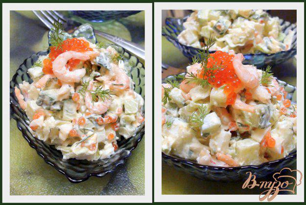 фото рецепта: Яичный салат с креветками.