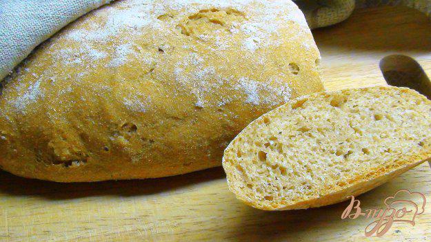 фото рецепта: Тосканский хлеб из цельнозерновой муки. Хлеб на закваске.