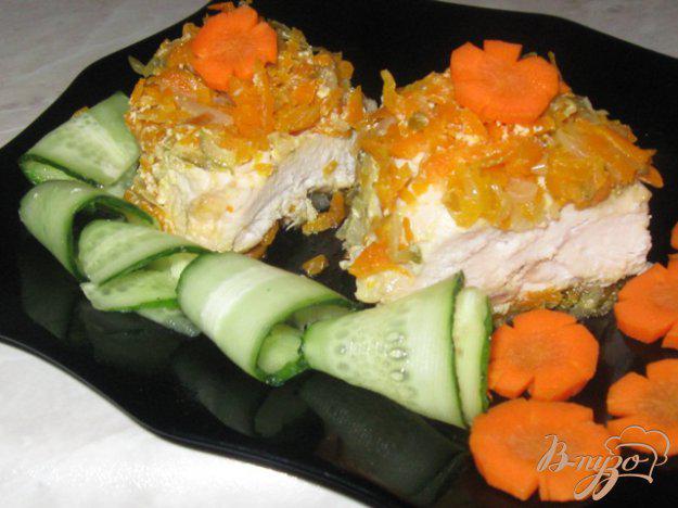 фото рецепта: Сочная куриная грудка с овощами
