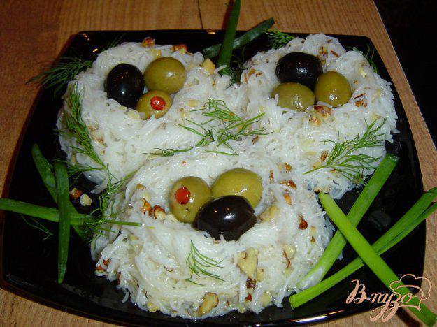 фото рецепта: Гнезда из рисовой вермишели