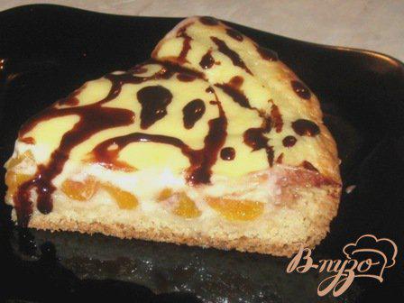 фото рецепта: Пирог с заварным кремом и абрикосами