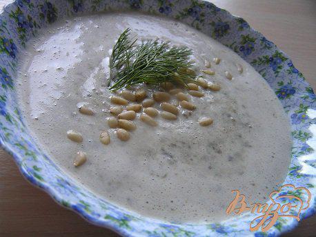 фото рецепта: Грибной крем-суп с чесночными гренками