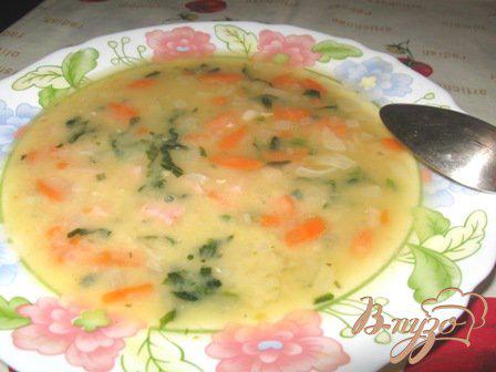 фото рецепта: Гороховый суп со шпинатом и бужениной