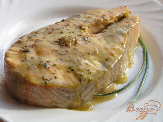 фото рецепта: Стейки лосося в карамельном соусе