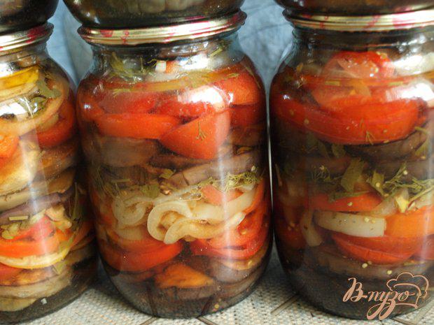фото рецепта: Баклажаны с помидорами и болгарским перцем