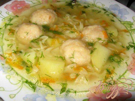 фото рецепта: Суп с сырными  шариками