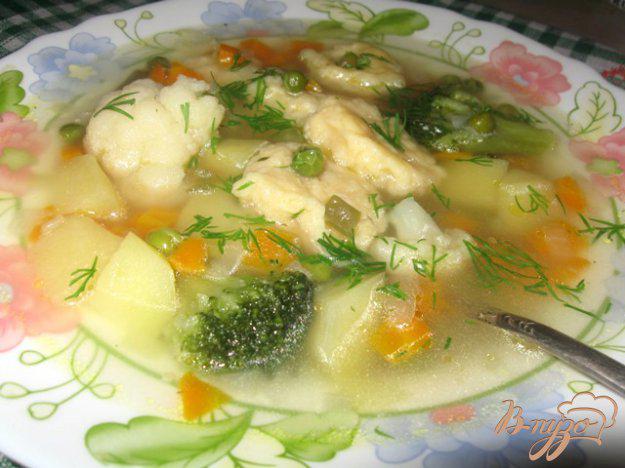 фото рецепта: Суп с сырными клецками и овощами