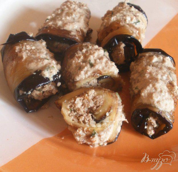 фото рецепта: Жареные баклажаны с ореховой начинкой