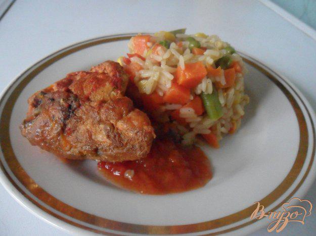 фото рецепта: Курица в томате с мексиканским рисом