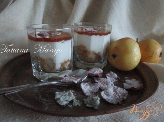 фото рецепта: Творожный десерт с грушами и медом