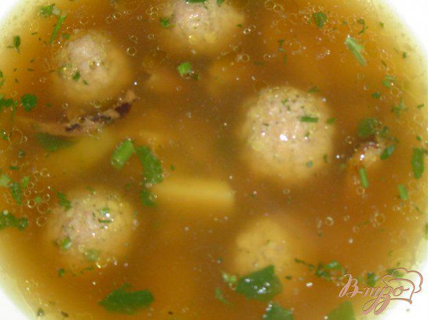 фото рецепта: Суп с грибами и фрикадельками