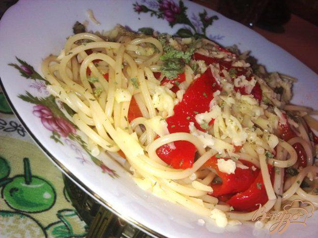 фото рецепта: Спагетти с печеным перцем