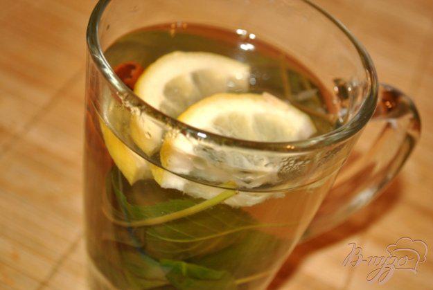 фото рецепта: Мятный чай с лимоном и корицей