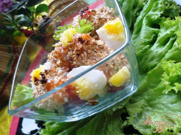 фото рецепта: Теплый салат с лососем