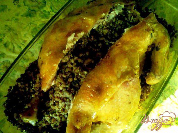 фото рецепта: Курица фаршированная гречкой.