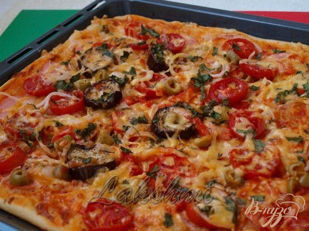 фото рецепта: Пицца  с баклажанами