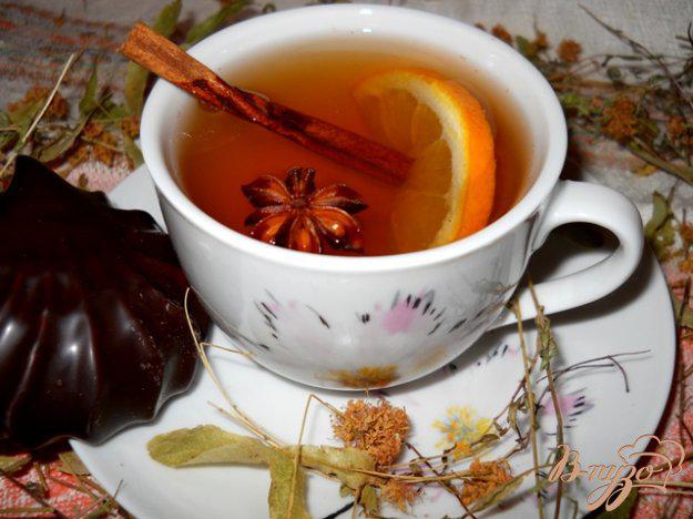 фото рецепта: Травяной чай «Здоровье» с имбирем и корицей