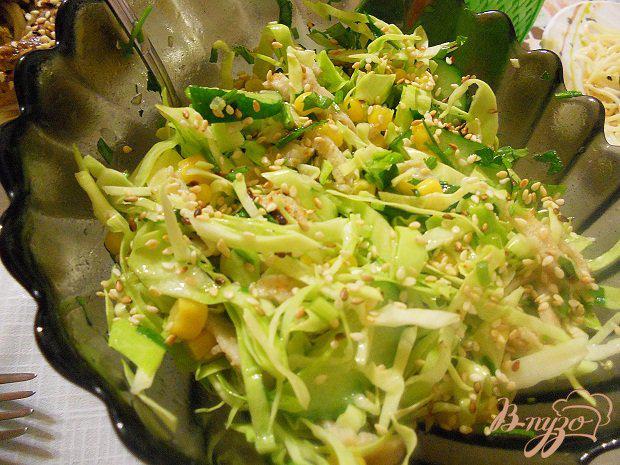 фото рецепта: Салат с гречневыми блинчиками