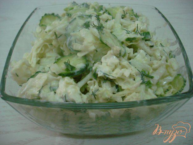 фото рецепта: Салат из пекинской капусты в кисло сладкой заправке