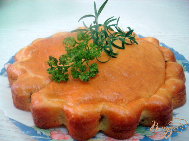 фото рецепта: Заливной пирог с грибами