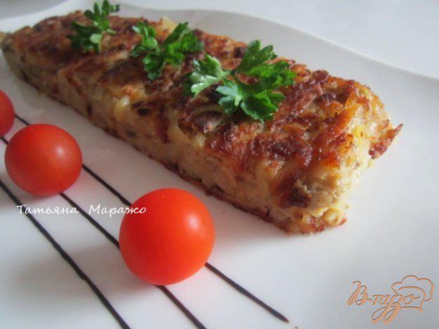 фото рецепта: Тортилья из картофеля с грибами и гусиным паштетом