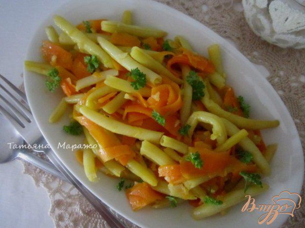 фото рецепта: Стручковая фасоль с морковью на пару