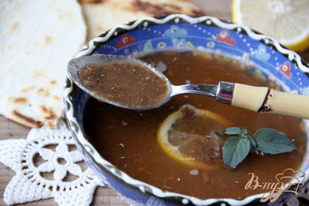 фото рецепта: Греческий постный суп из чечевицы