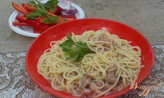 фото рецепта: Спагетти по-флотски на костре