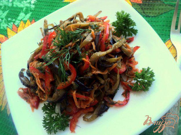 фото рецепта: Пикантный салат из баклажанов по-корейски