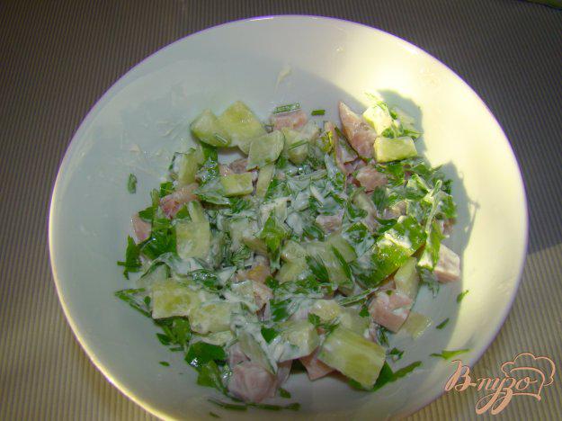 фото рецепта: Ветчино-огуречный салат