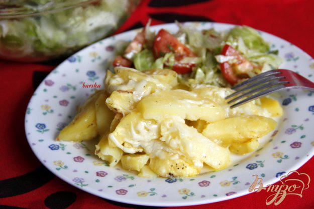 фото рецепта: Картошка с сыром в микроволновке