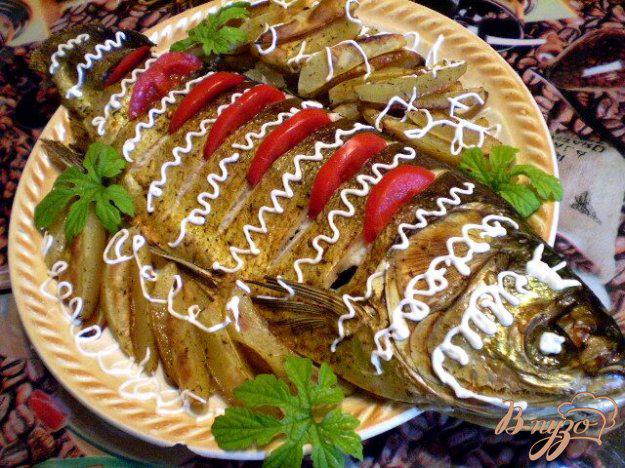 фото рецепта: Рыба с овощами в духовке