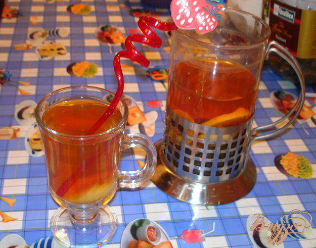 фото рецепта: Холодный чай с лимоном и персиком