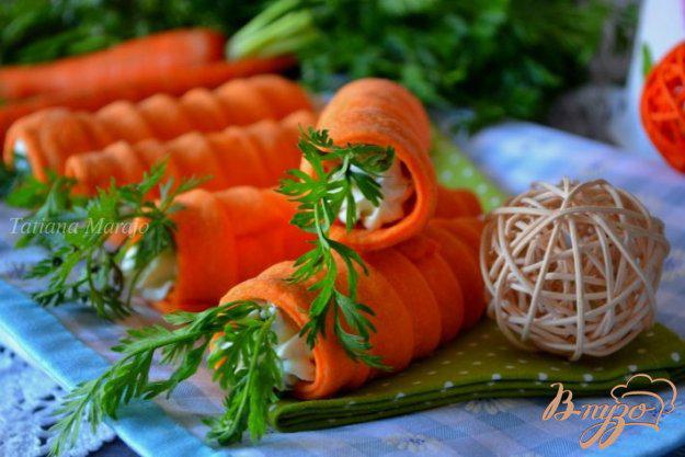 фото рецепта: Закусочные трубочки «Морковки»